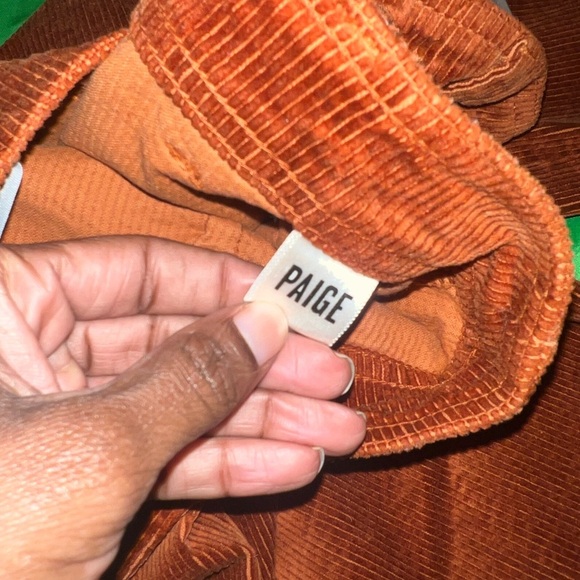 PAIGE Nellie Burnt Orange Rust Corduroy Trousers size 29 - Picture 10 of 12